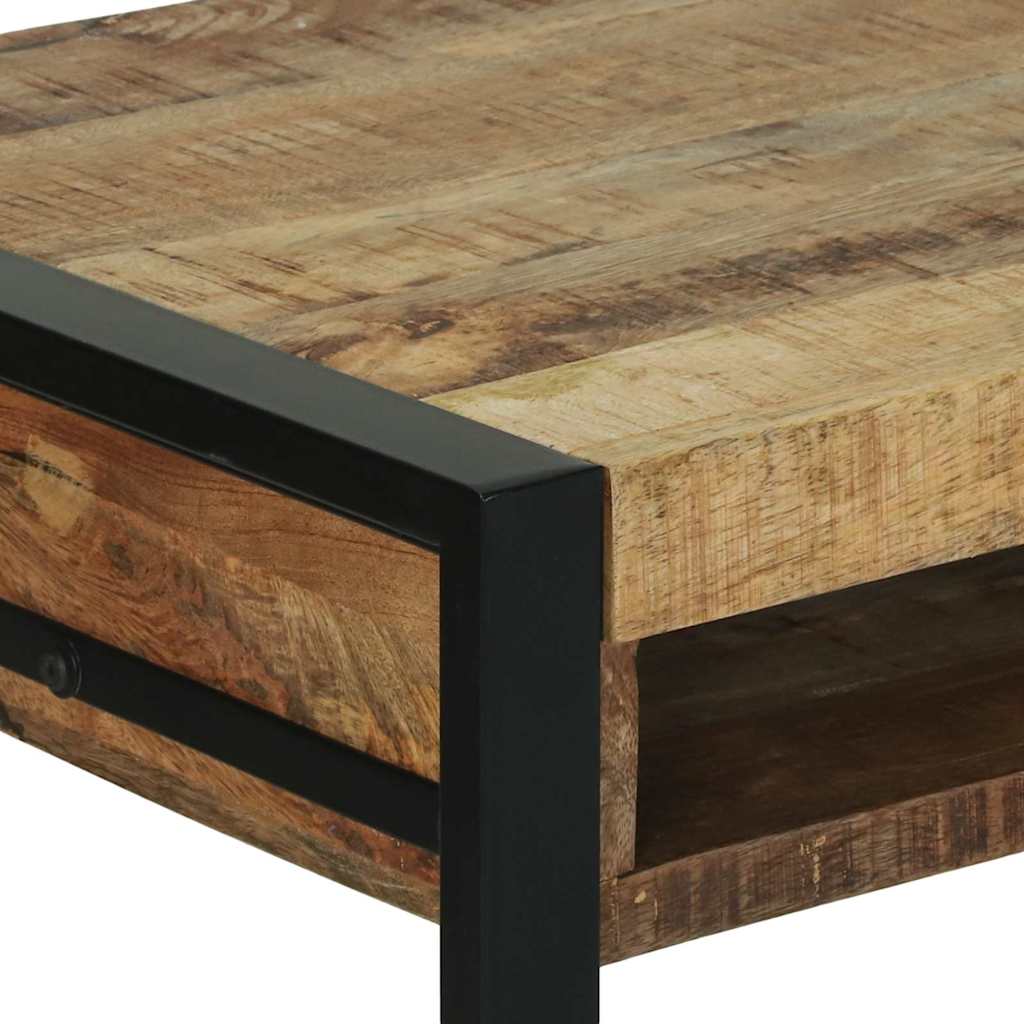 Sminkebord med hylle Brun 100 x 50 x 75 cm Massivt mangotre