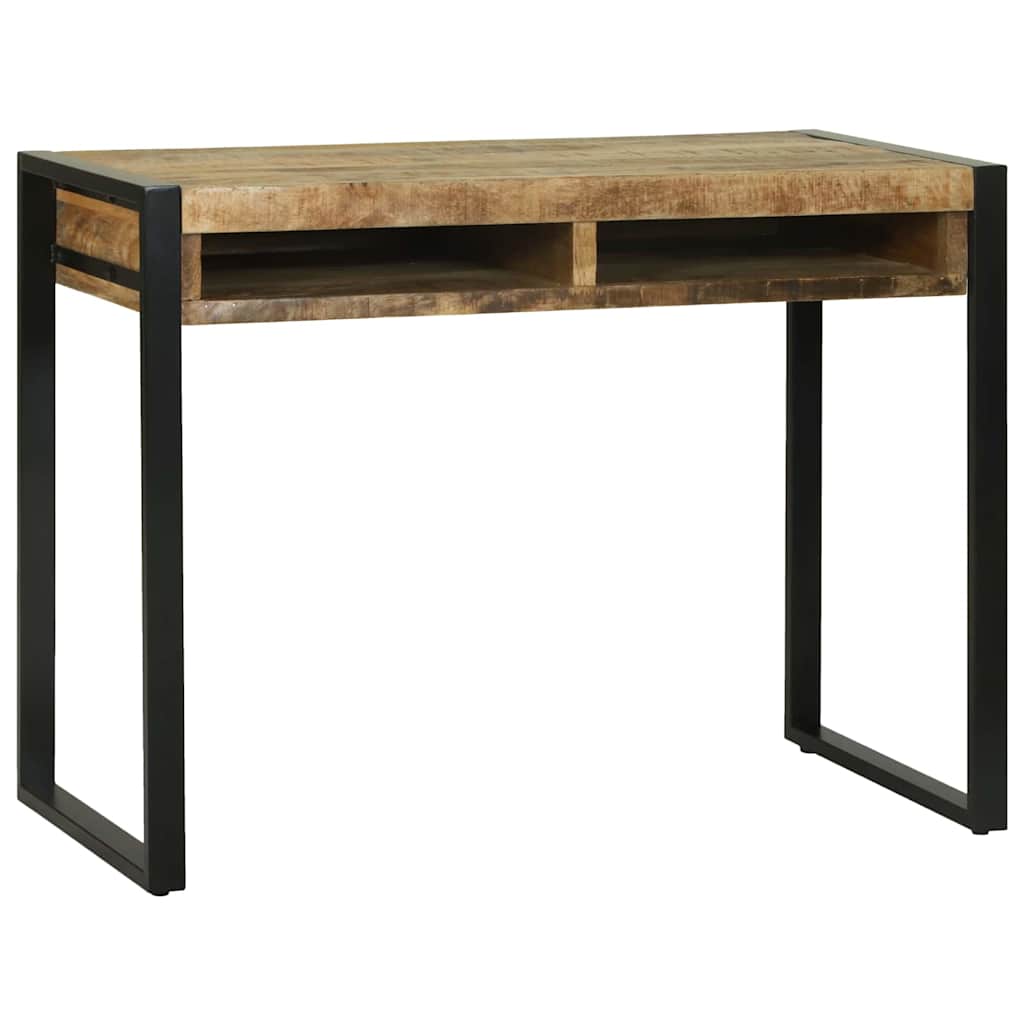 Sminkebord med hylle Brun 100 x 50 x 75 cm Massivt mangotre