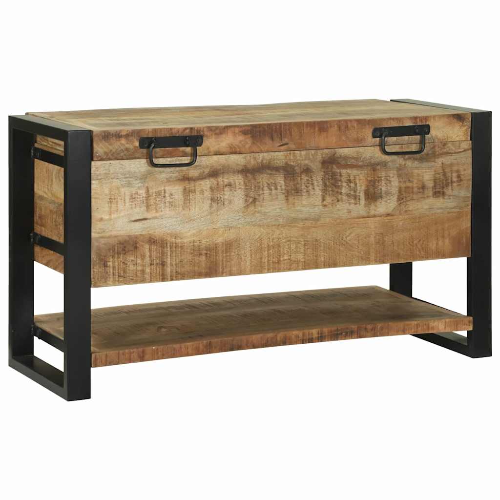 Lagringsboks med lagring Brun 80 x 35 x 45 cm Massivt mangotre
