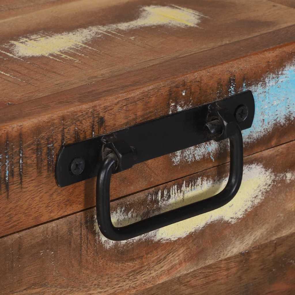 Lagringsboks Flerfarget 80 x 35 x 45 cm Massivt gjenvunnet tre