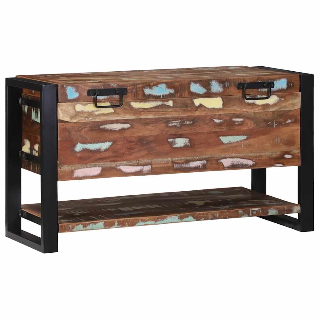 Lagringsboks Flerfarget 80 x 35 x 45 cm Massivt gjenvunnet tre