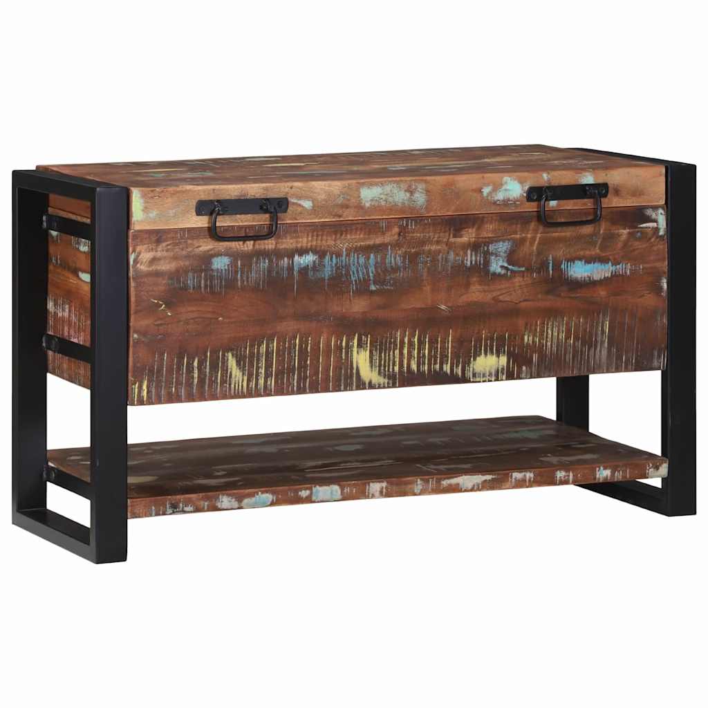 Lagringsboks Flerfarget 80 x 35 x 45 cm Massivt gjenvunnet tre