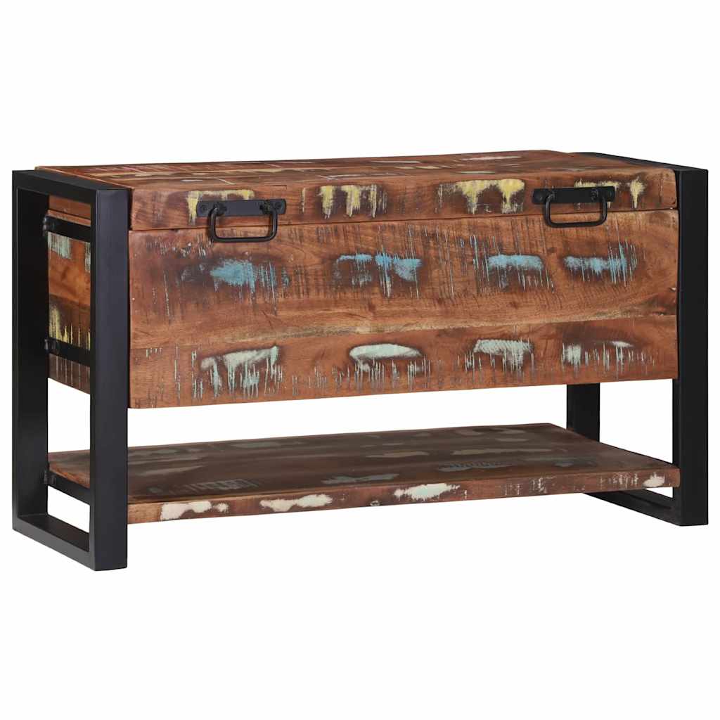 Lagringsboks Flerfarget 80 x 35 x 45 cm Massivt gjenvunnet tre