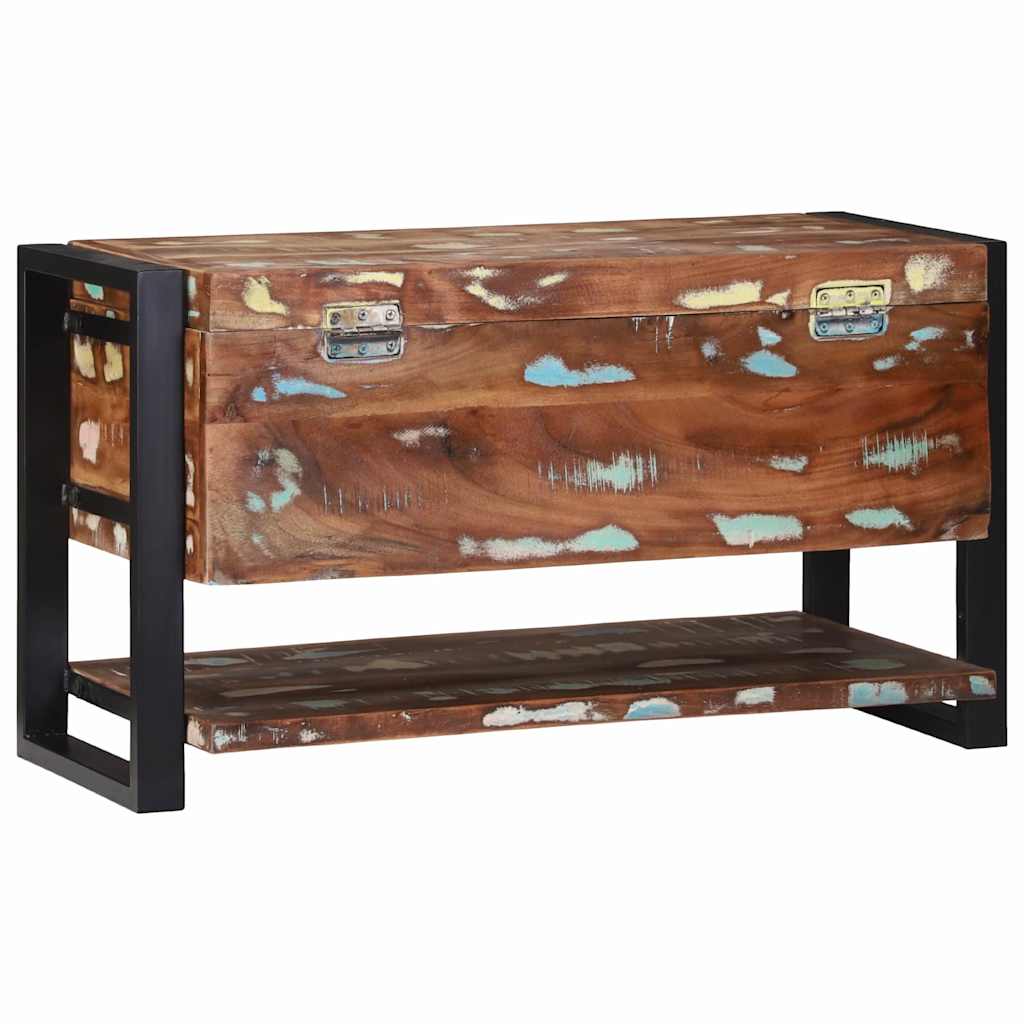 Lagringsboks Flerfarget 80 x 35 x 45 cm Massivt gjenvunnet tre