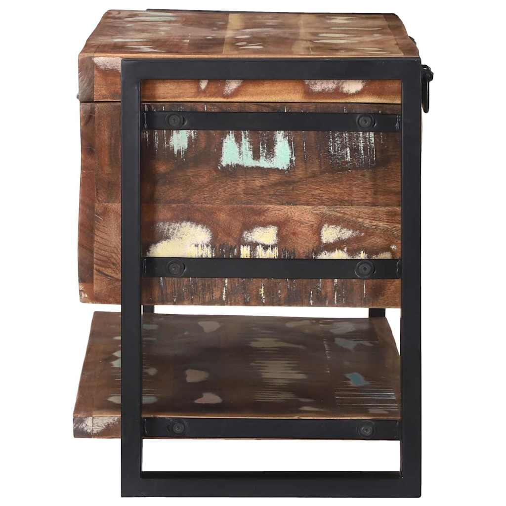Lagringsboks Flerfarget 80 x 35 x 45 cm Massivt gjenvunnet tre
