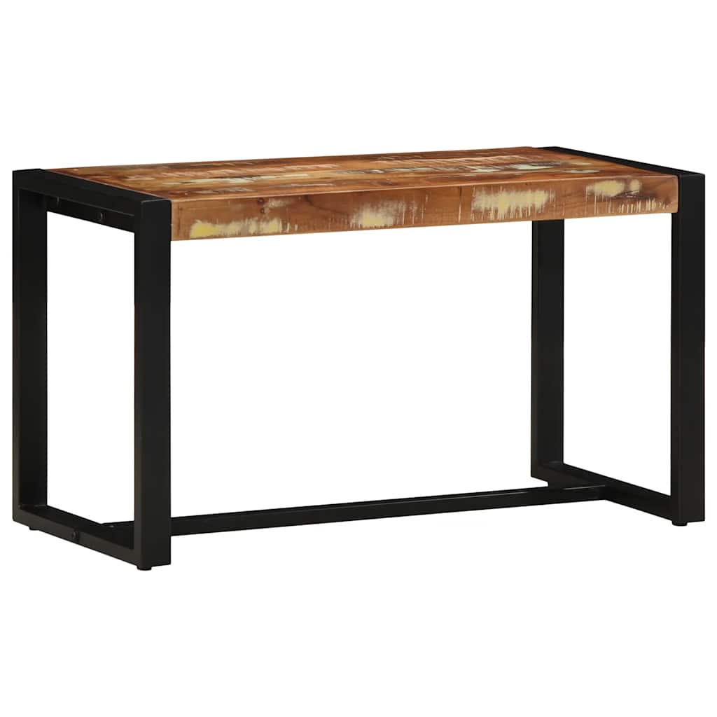 Benk flerfarget 80x35x45 cm gjenvunnet heltre