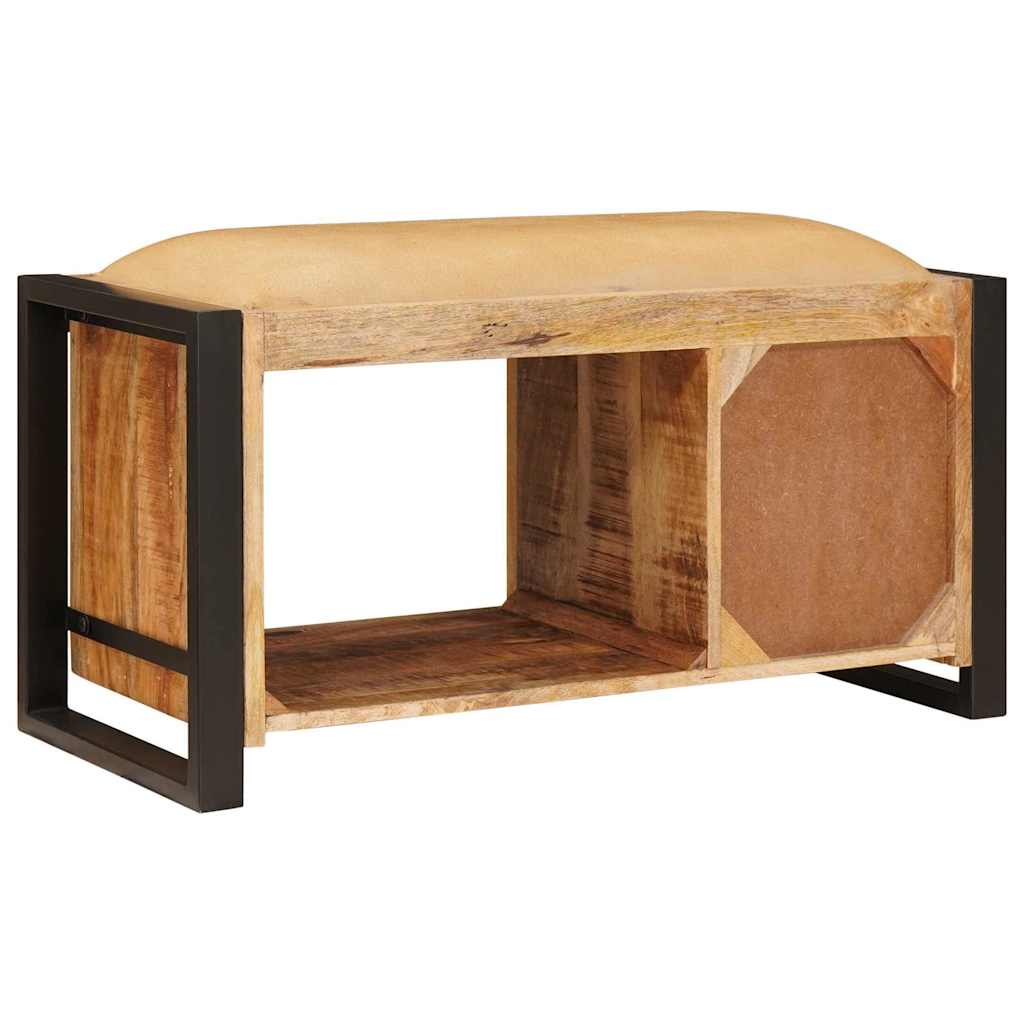Oppbevaringsbenk Brun 80 x 35 x 40 cm Massivt mangotre