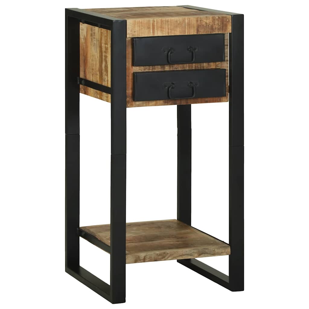 Avlastningsbord med skuff Brun 40 x 40 x 80 cm Massiv mango tre