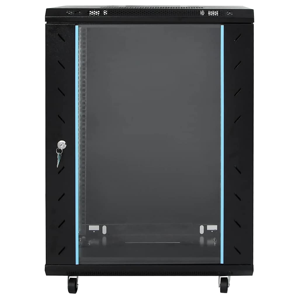 Nettverksskap 15U 19" IP20 svart 60x45x86 cm