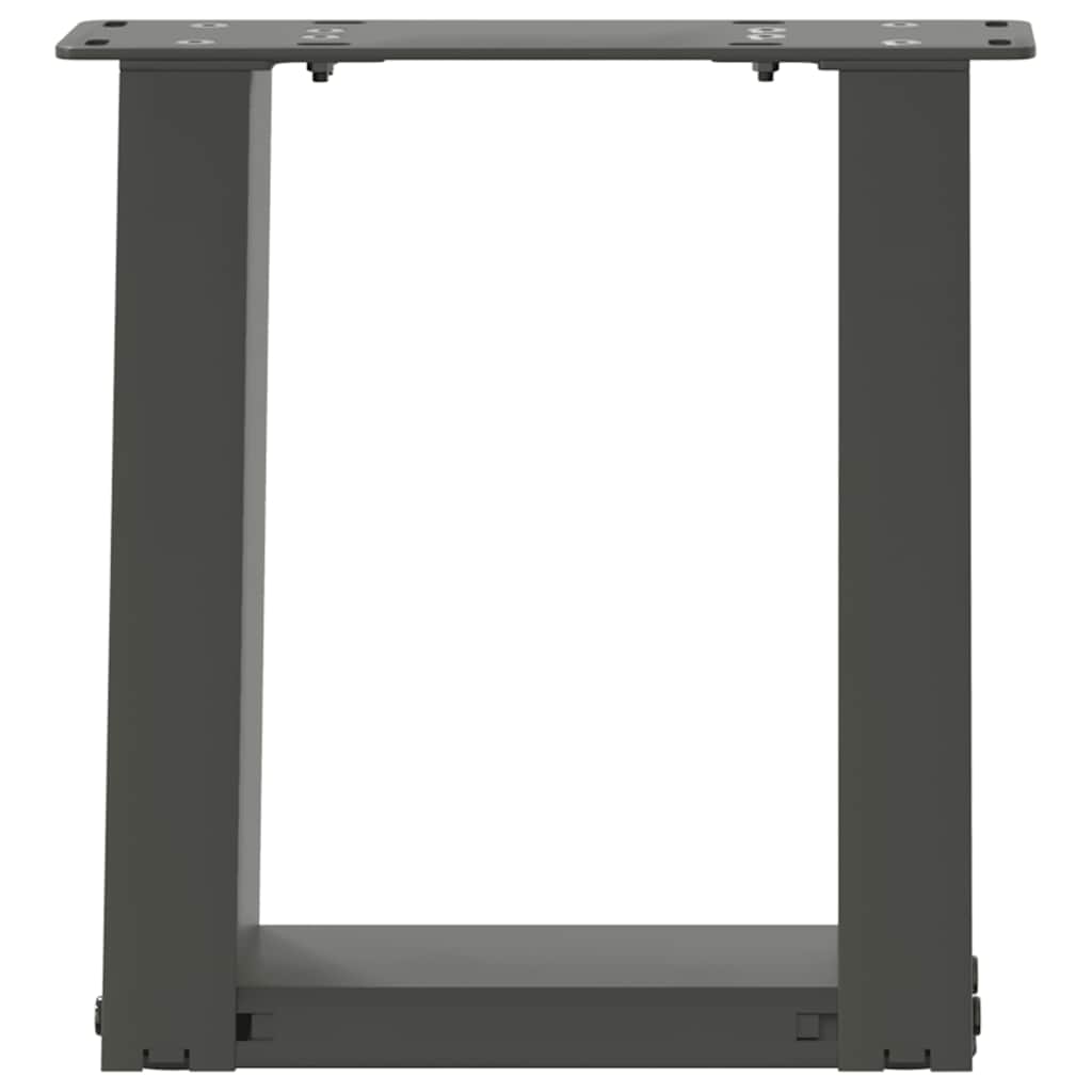 Salongbordben U-formet 2 stk antrasitt 30x(30-31) cm stål