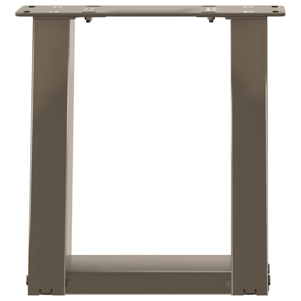 Salongbordben U-formet 2 stk naturstål 30x(30-31) cm stål
