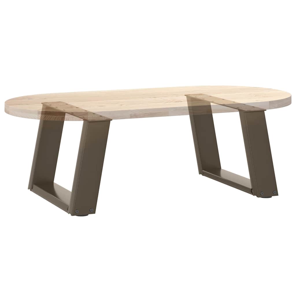 Salongbordben U-formet 2 stk naturstål 50x(30-31) cm stål