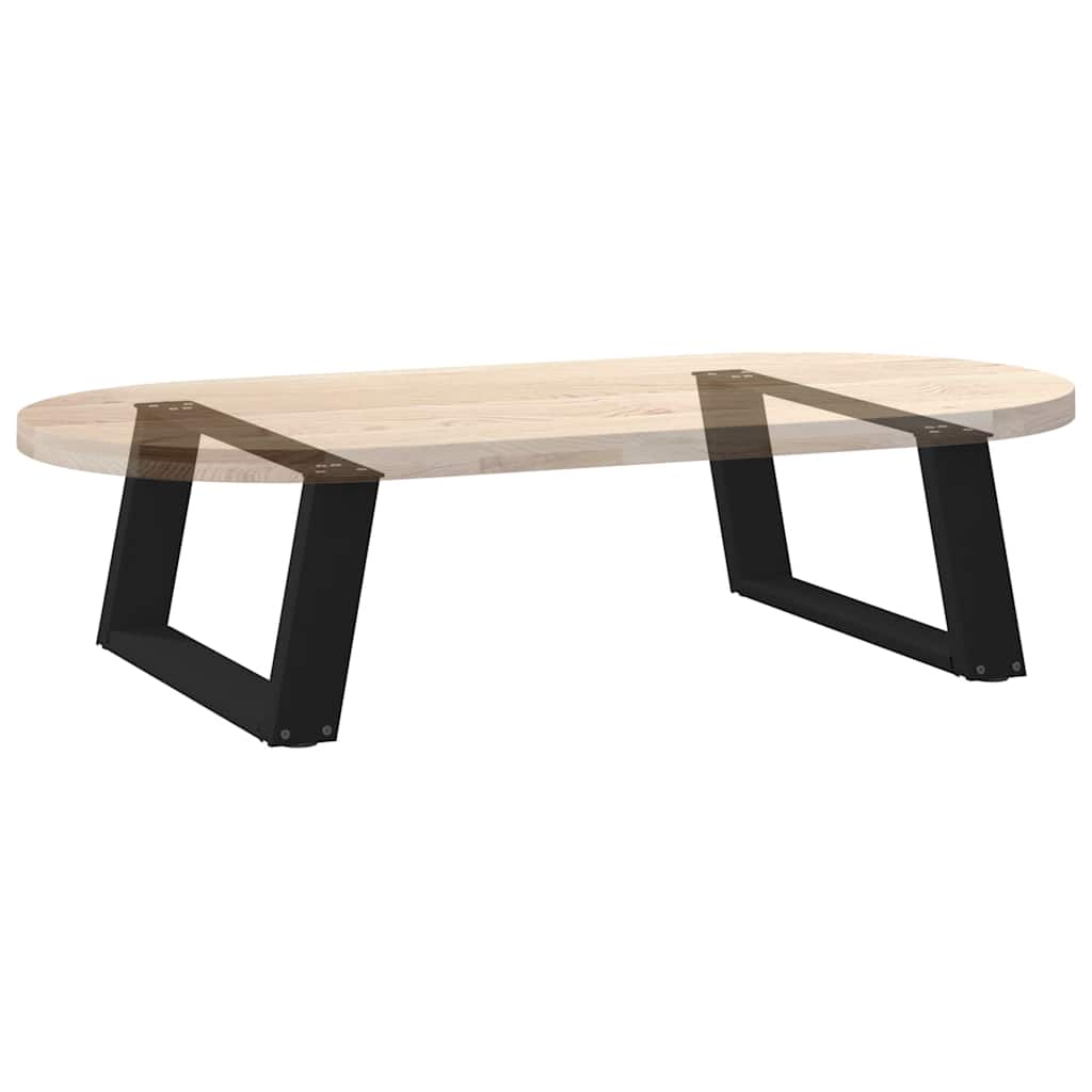 Salongbordben U-formet 2 stk svart 70 x (30-31) cm stål