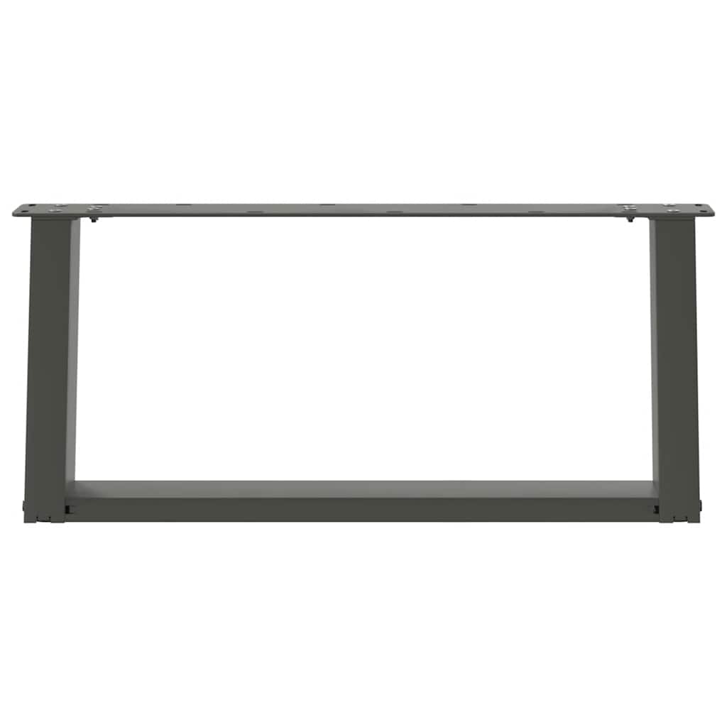 Salongbordben U-formet 2 stk antrasitt 70x(30-31) cm stål
