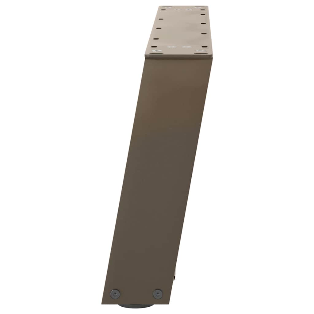 Salongbordben U-formet 2 stk naturstål 70 x (30-31) cm stål