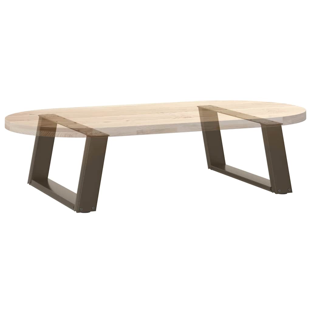 Salongbordben U-formet 2 stk naturstål 70 x (30-31) cm stål