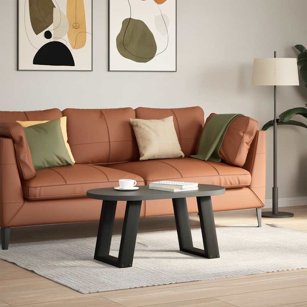 Salongbordben U-formet 2 stk svart 28 x (42-43) cm stål