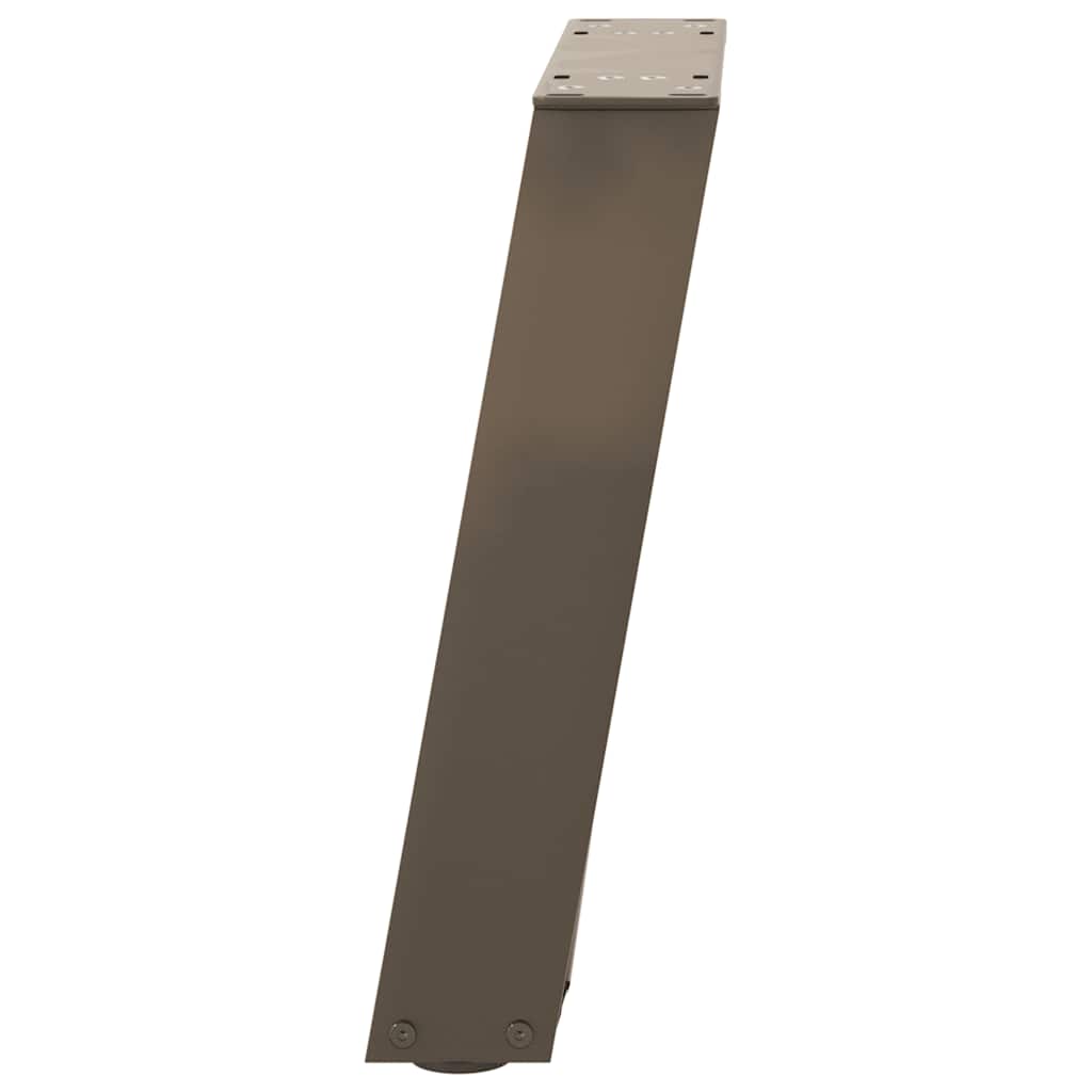 Salongbordben U-formet 2 stk naturstål 28 x (42-43) cm stål