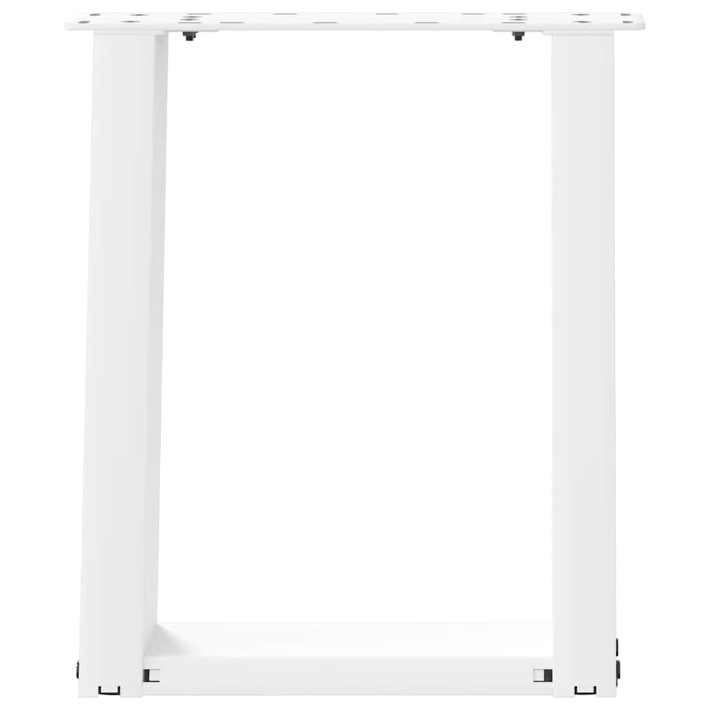 Salongbordben U-formet 2 stk hvit 38 x (42-43) cm stål