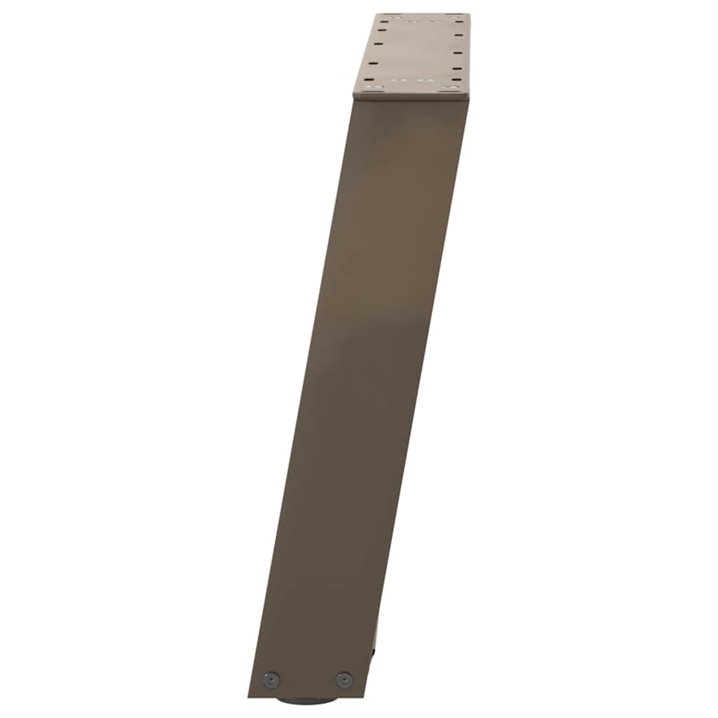 Salongbordben U-formet 2 stk naturstål 70 x (42-43) cm stål
