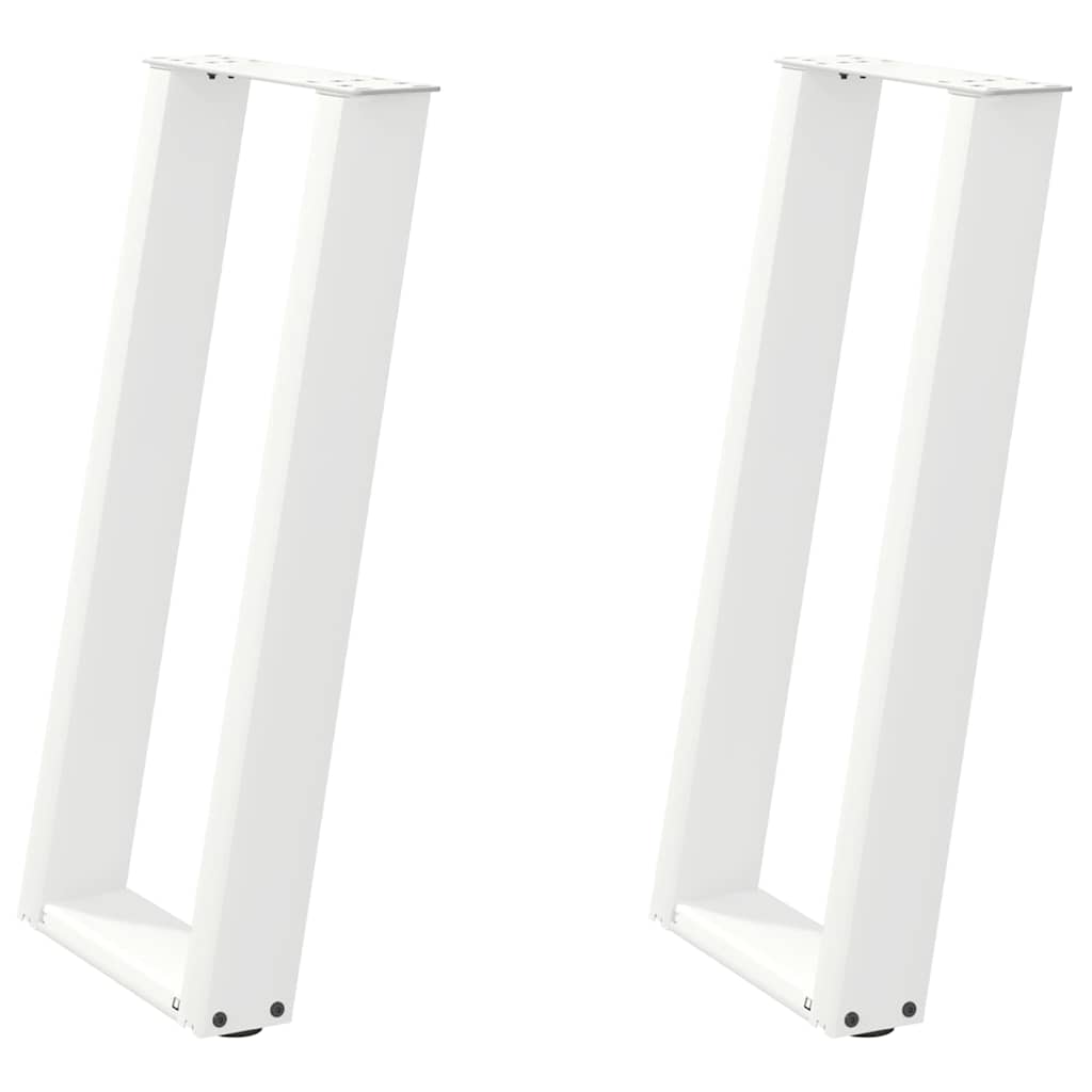 Konsollbordben U-formet 2 stk hvit 28 x (72-73) cm stål