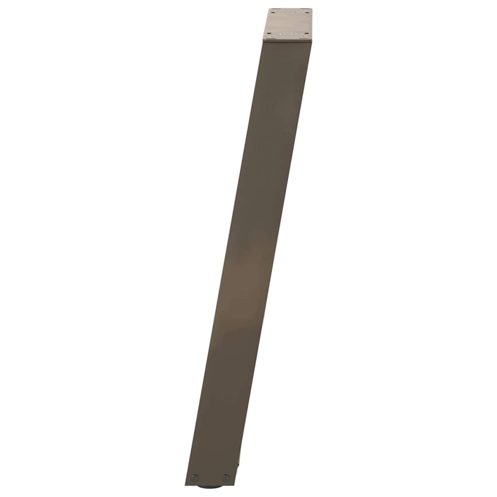 Konsollbordben U-formet 2 stk naturstål 28 x (72-73) cm stål
