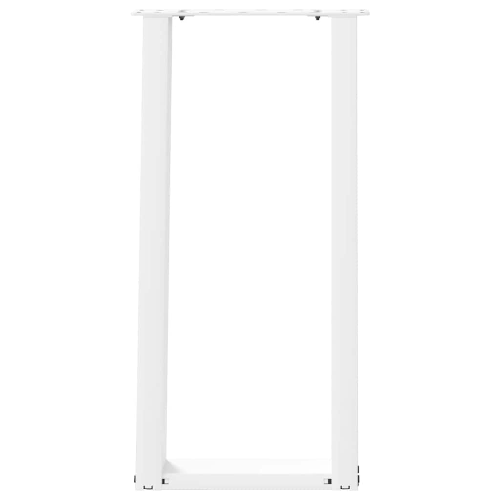 Konsollbordben U-formet 2 stk hvit 38 x (72-73) cm stål