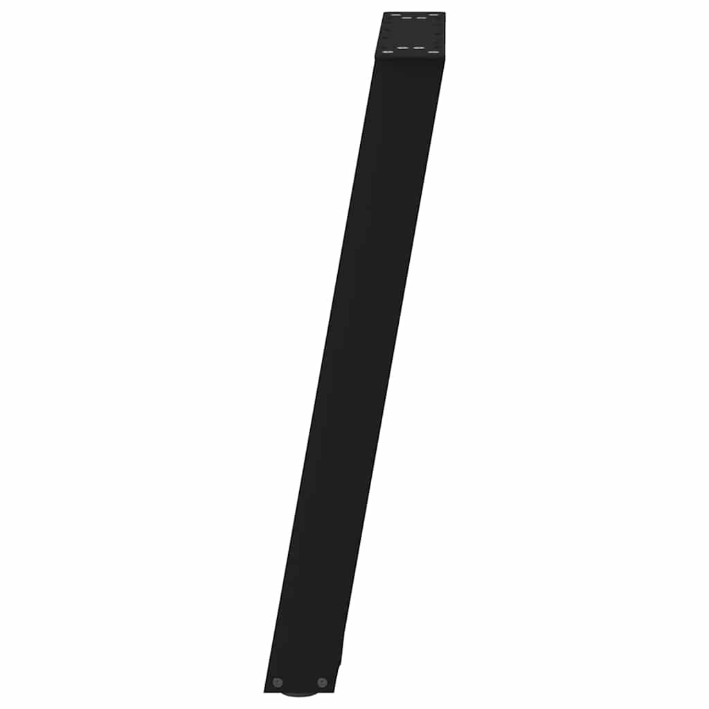 Spisebordben U-formet 2 stk svart 50x(72-73) cm stål