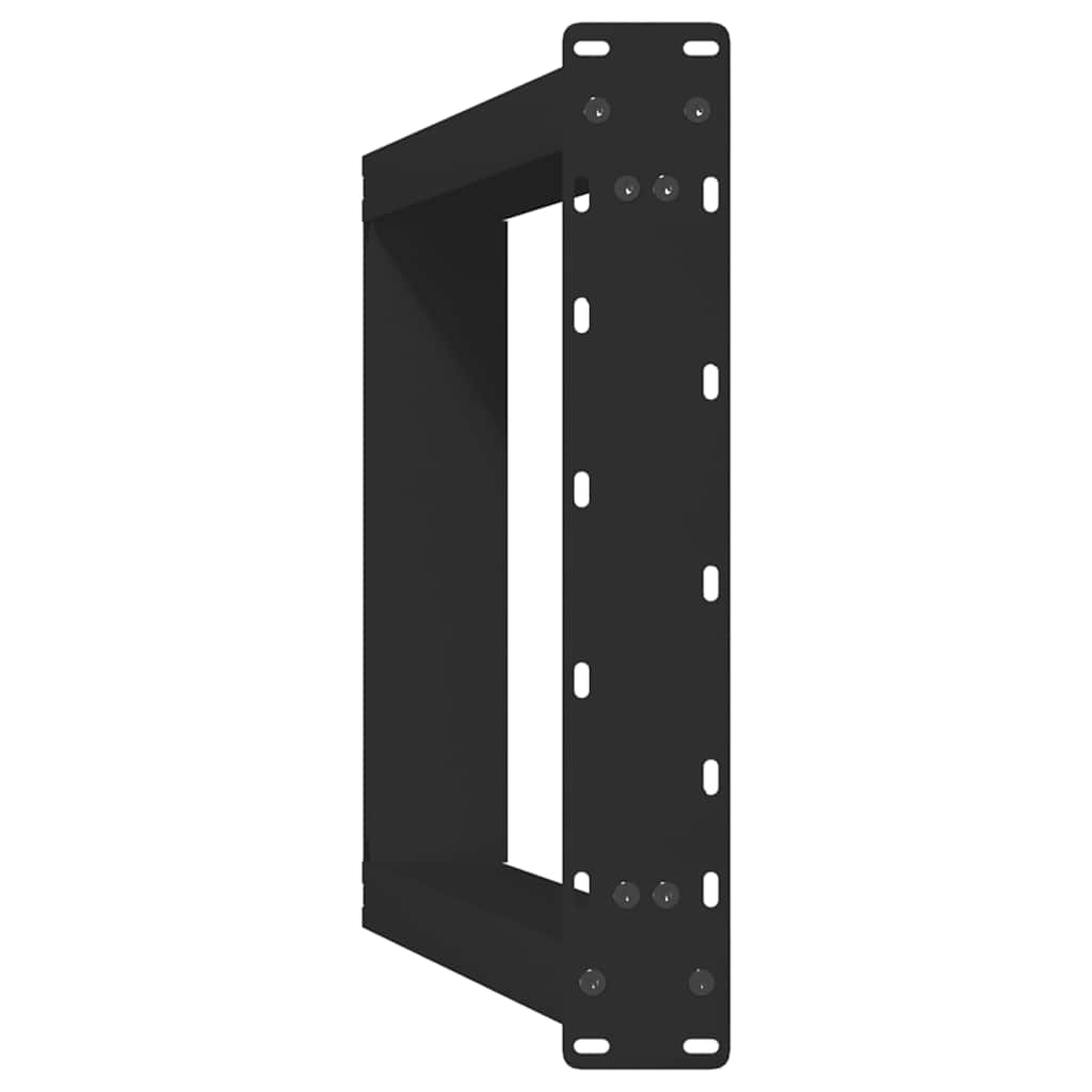 Spisebordben U-formet 2 stk svart 50x(72-73) cm stål