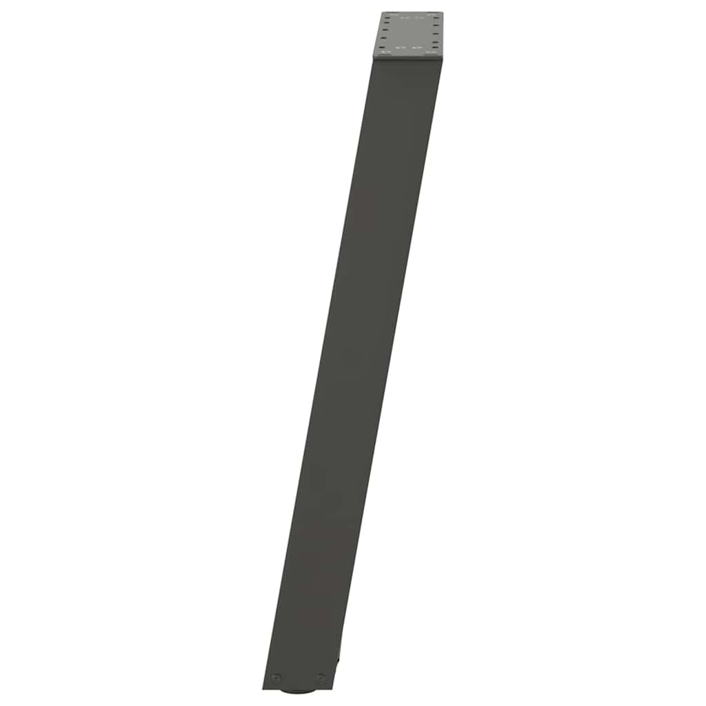 Spisebordben U-formet 2 stk antrasitt 50x(72-73) cm stål