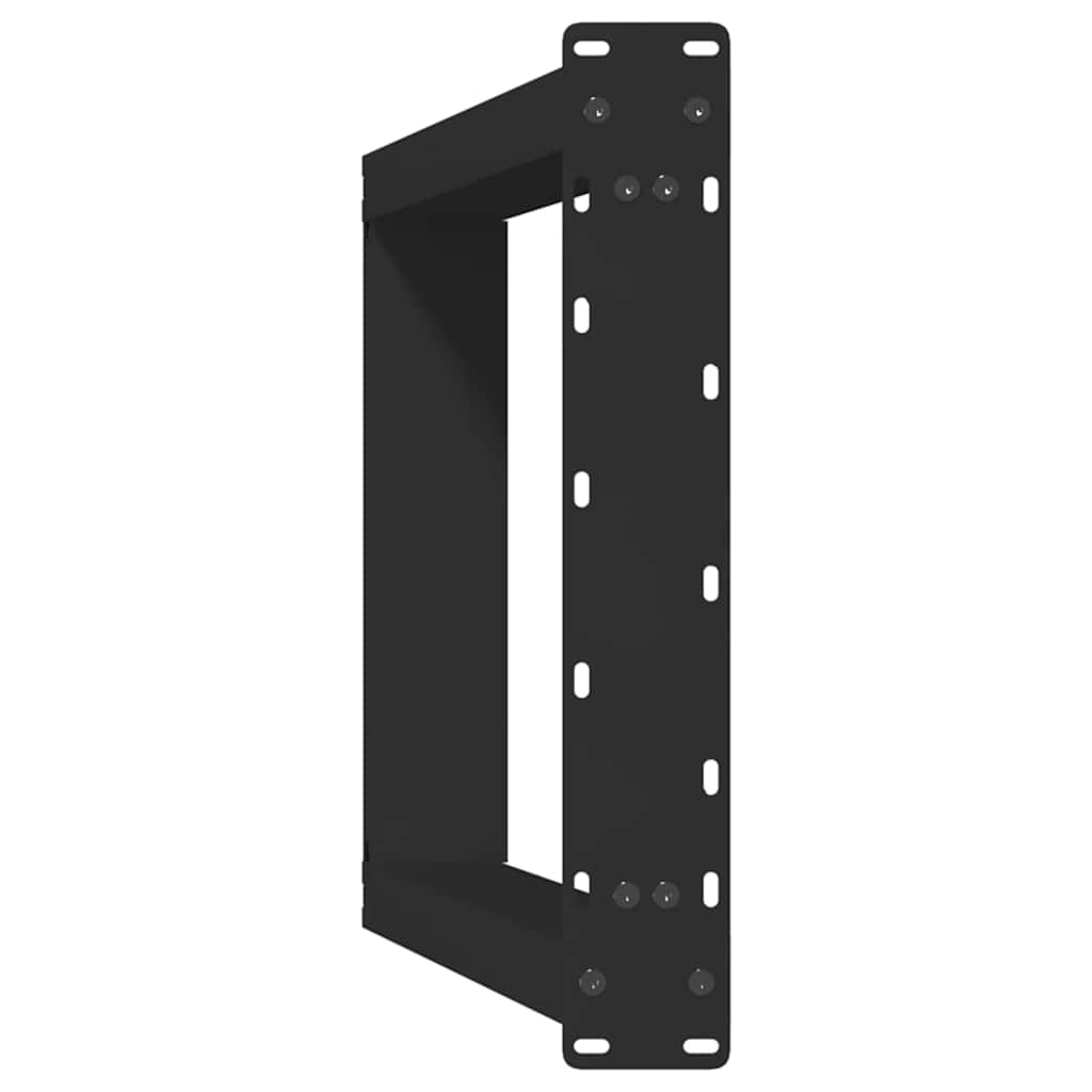 Spisebordben U-formet 2 stk svart 60 x (72-73) cm stål