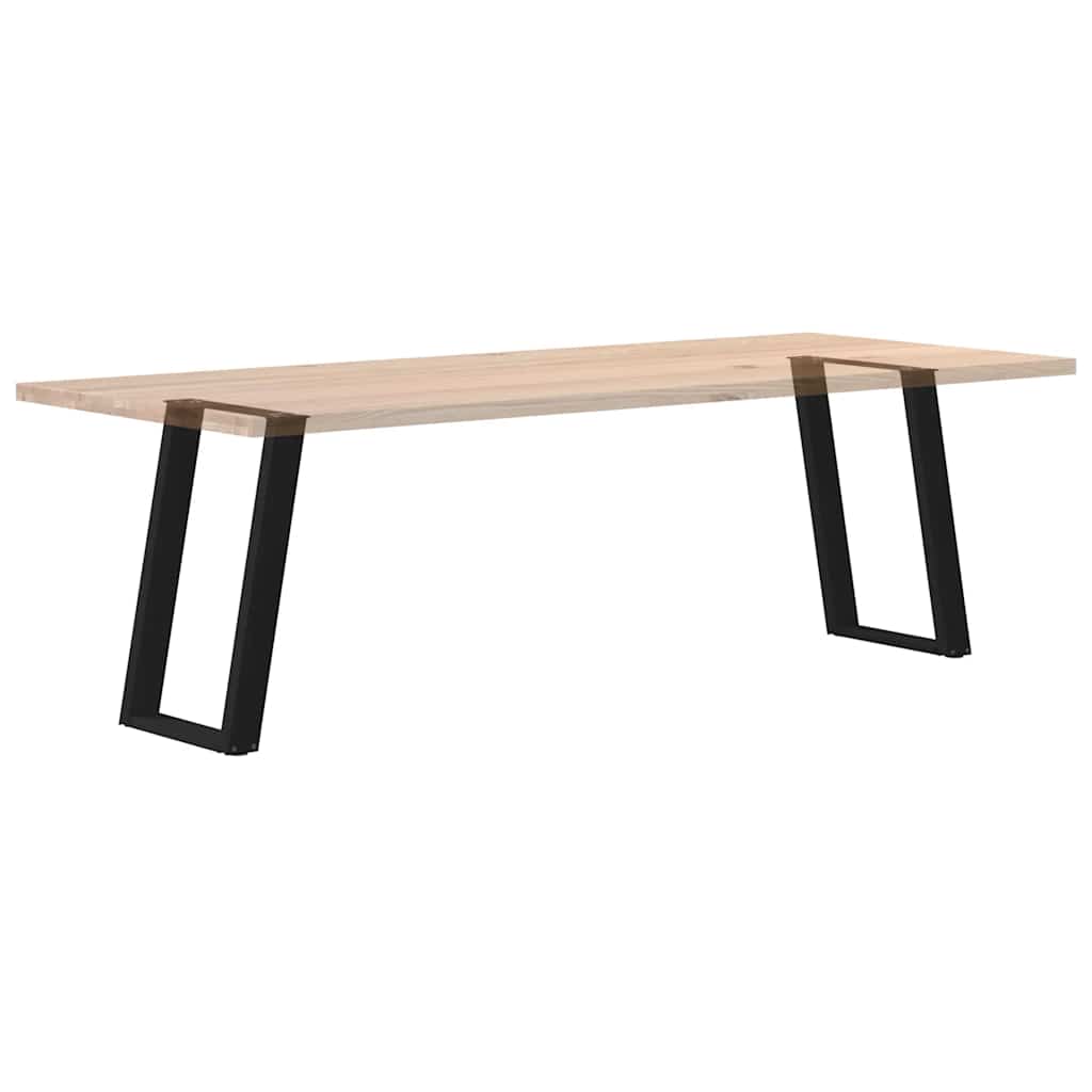 Spisebordben U-formet 2 stk svart 60 x (72-73) cm stål