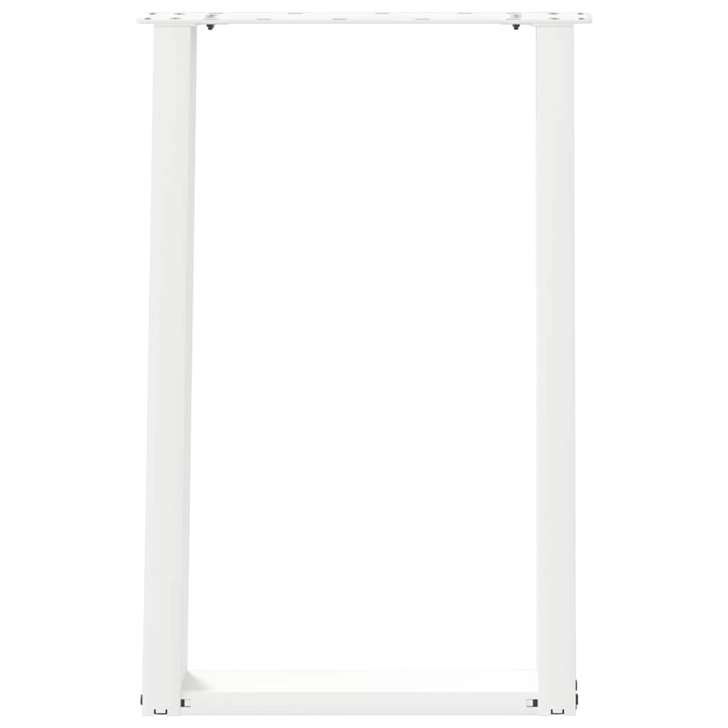 Spisebordben U-formet 2 stk hvit 60 x (72-73) cm stål
