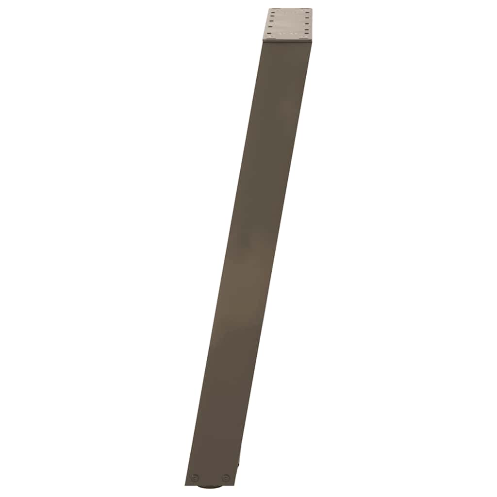 Spisebordben U-formet 2 stk naturstål 60 x (72-73) cm stål