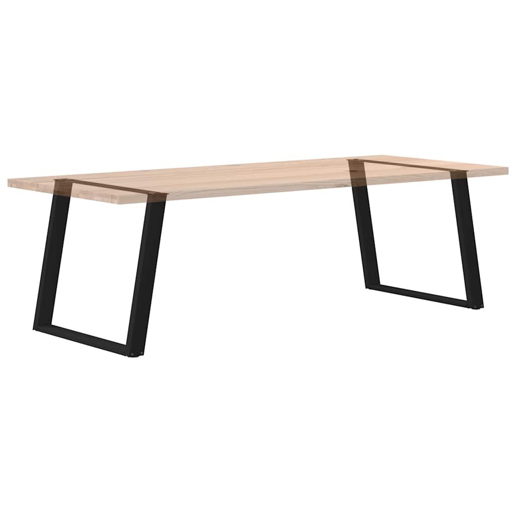 Spisebordben U-formet 2 stk svart 90 x (72-73) cm stål