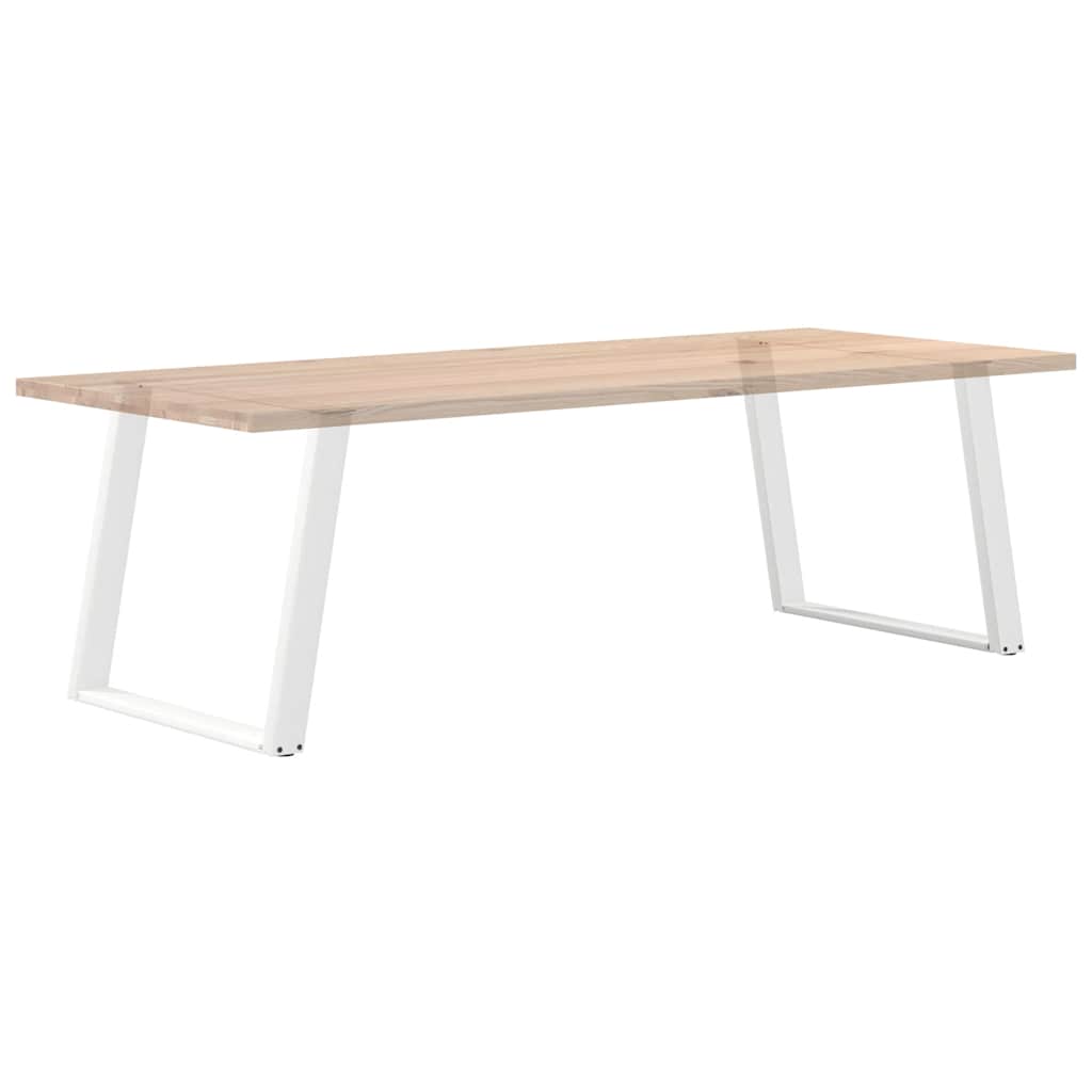 Spisebordben U-formet 2 stk hvit 90 x (72-73) cm stål