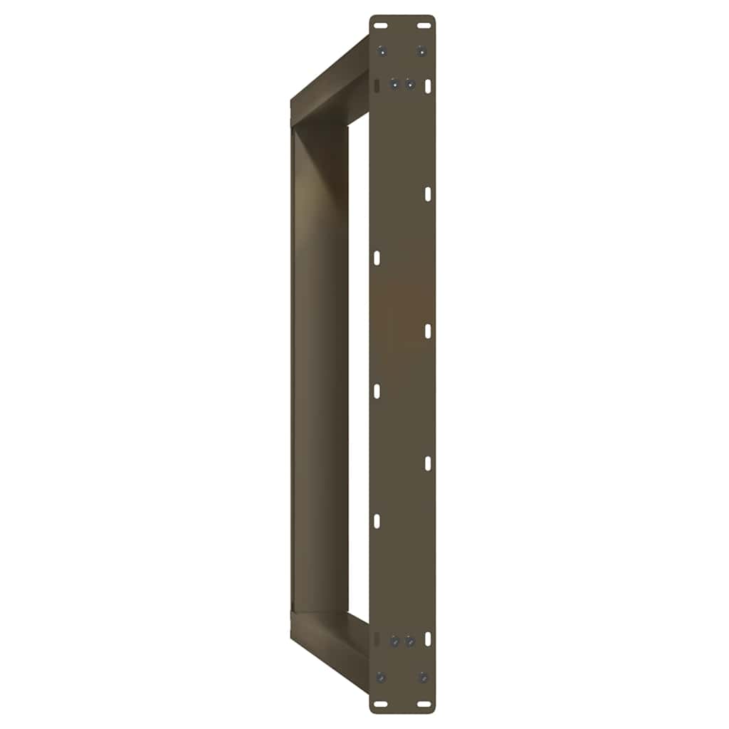 Spisebordben U-formet 2 stk naturstål 90 x (72-73) cm stål