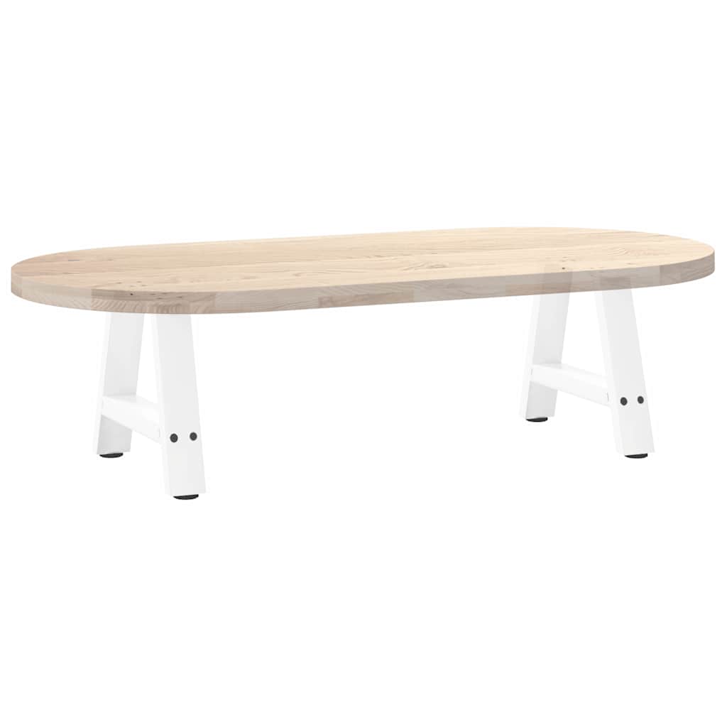 Salongbordben A-formet 2 stk hvit 30x(30-31) cm stål