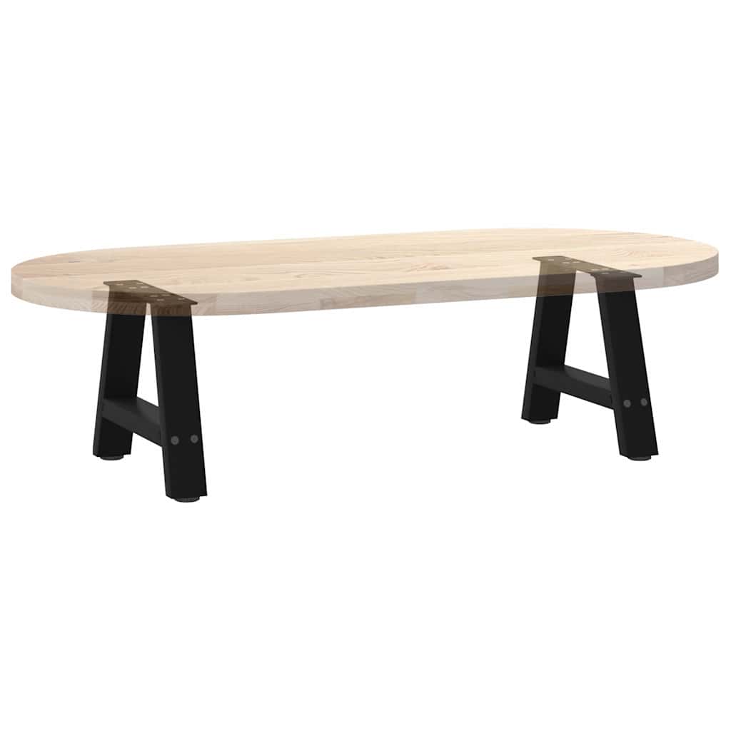 Salongbordben A-formet 2 stk svart 50x(30-31) cm stål