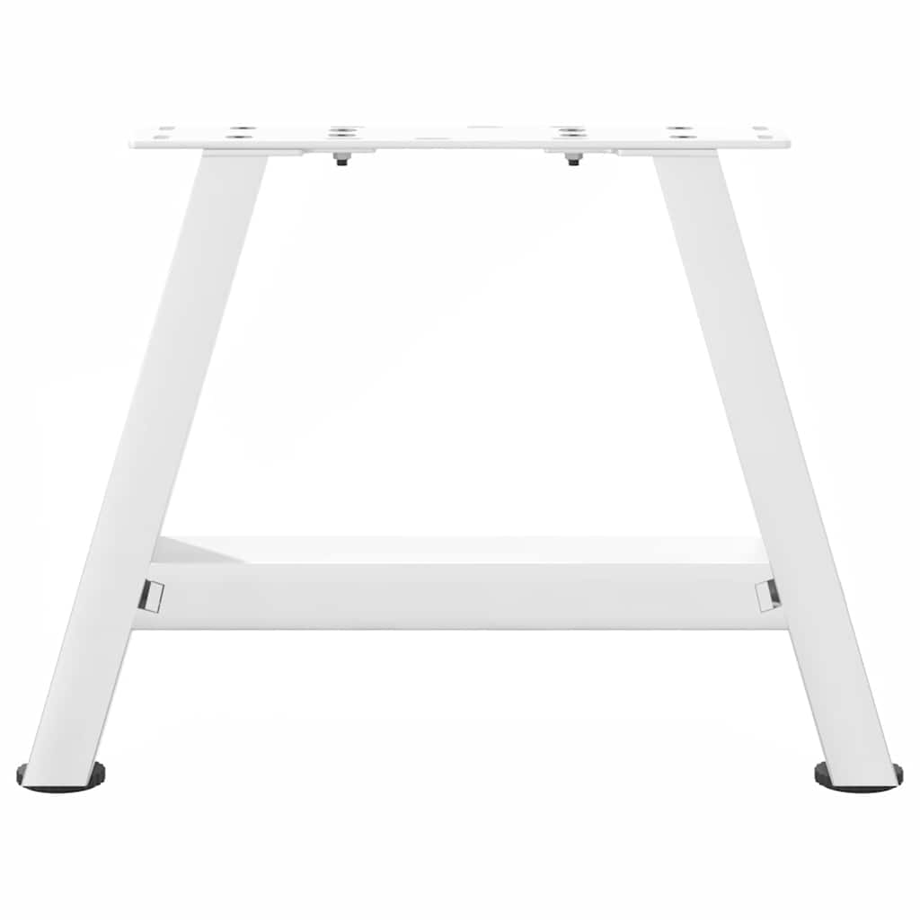 Salongbordben A-formet 2 stk hvit 50x(30-31) cm stål
