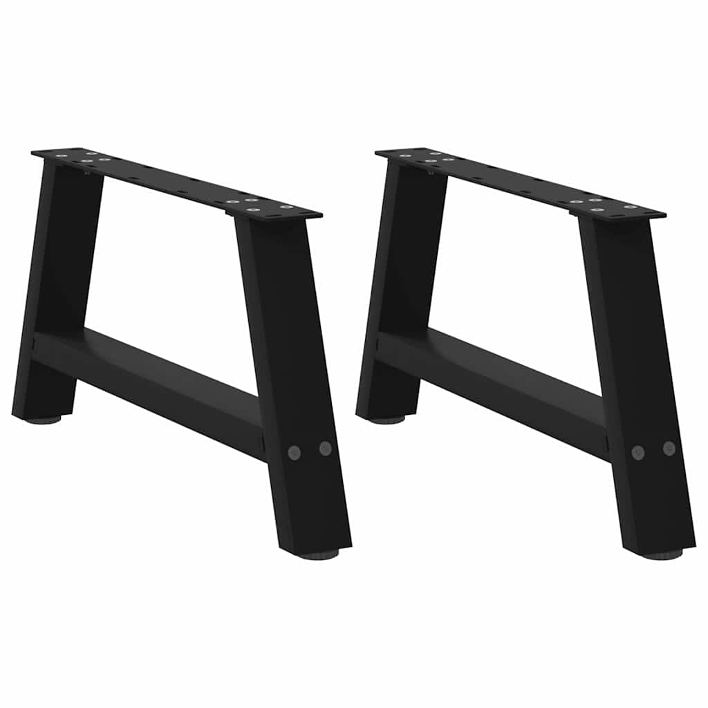 Salongbordben A-formet 2 stk svart 60x(30-31) cm stål