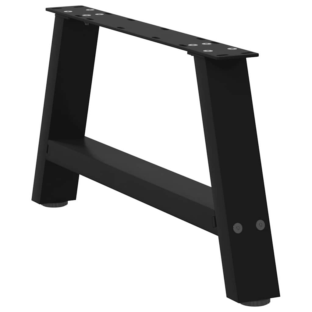 Salongbordben A-formet 2 stk svart 60x(30-31) cm stål
