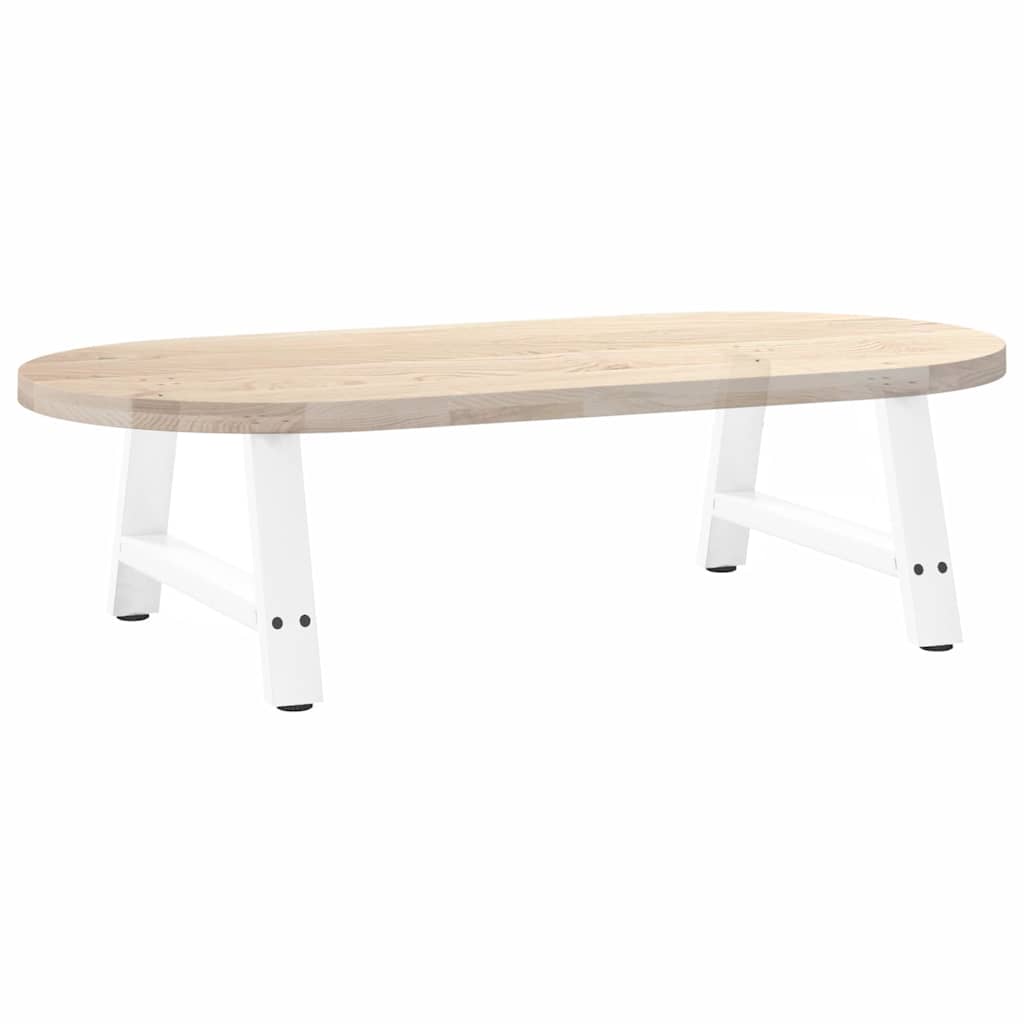 Salongbordben A-formet 2 stk hvit 60x(30-31) cm stål