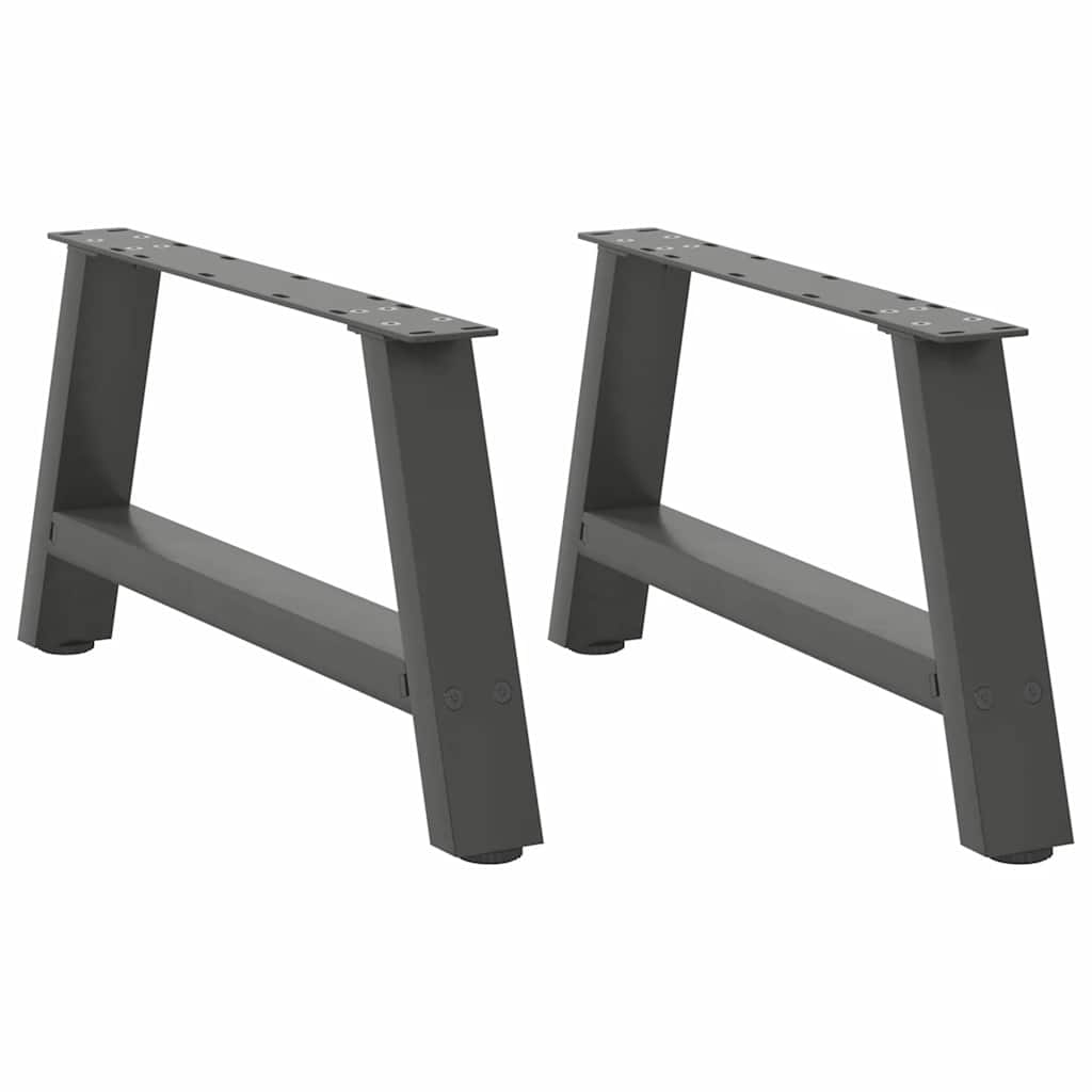 Salongbordben A-formet 2 stk antrasitt 60x(30-31) cm stål