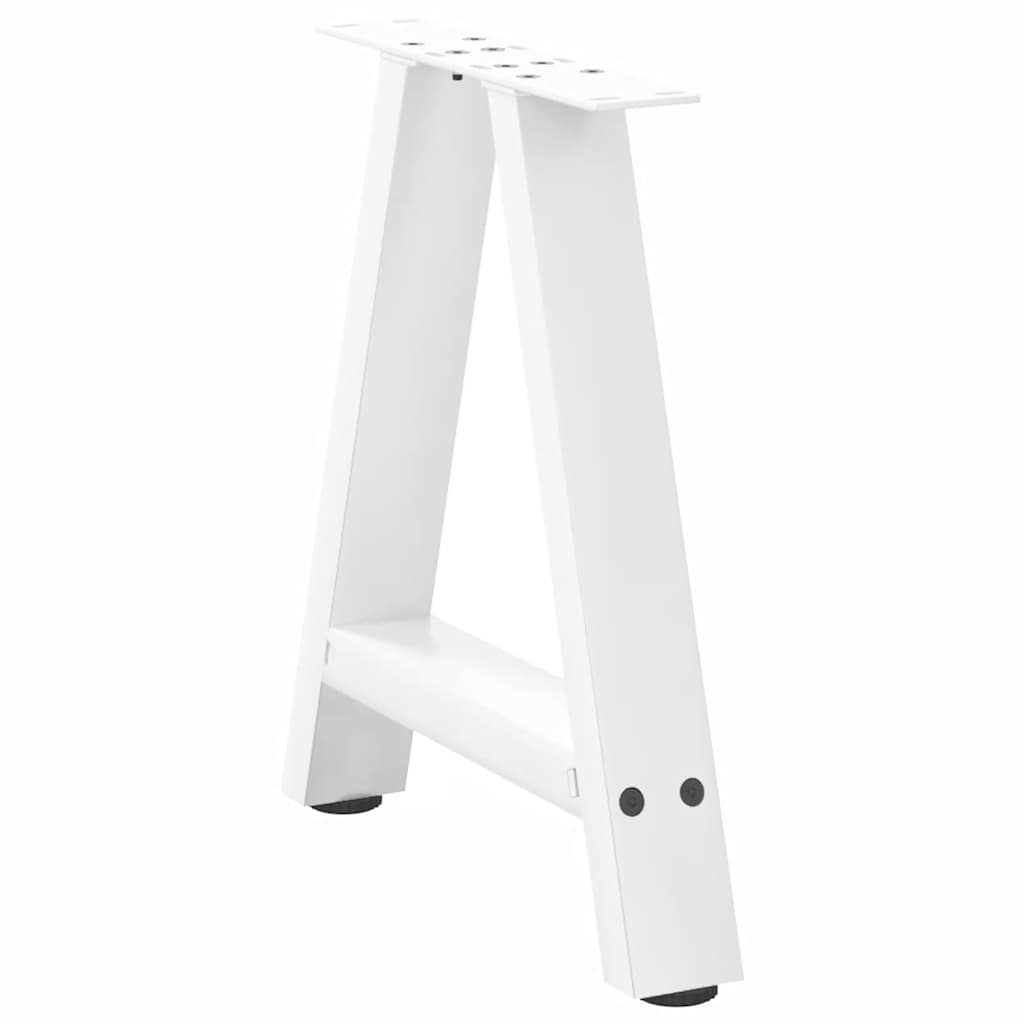 Salongbordben A-formet 2 stk hvit 50x(42-43) cm stål