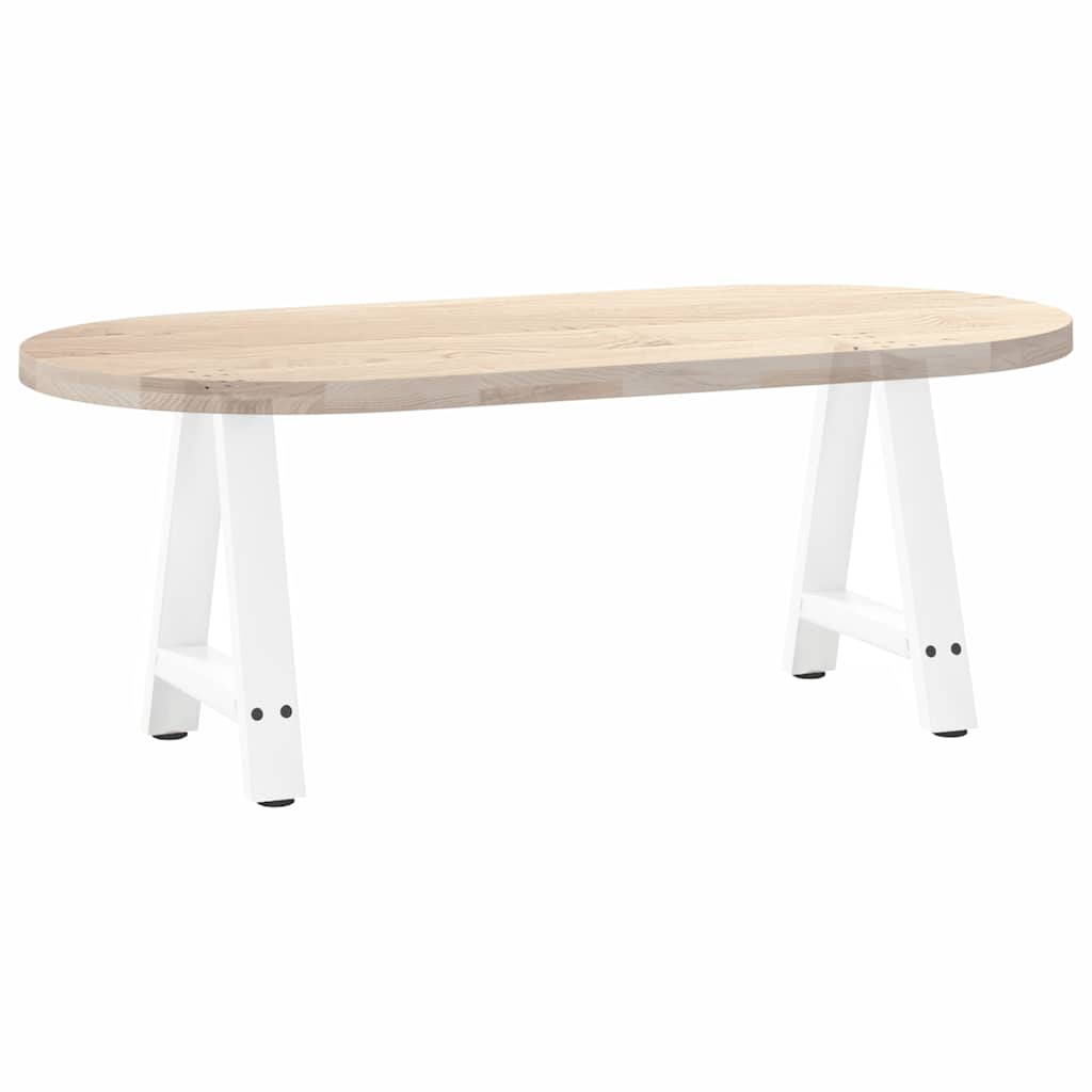 Salongbordben A-formet 2 stk hvit 50x(42-43) cm stål