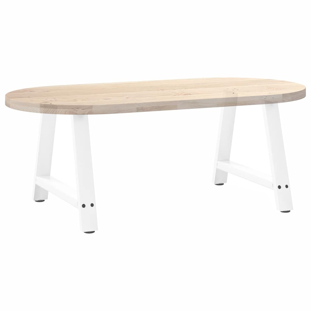 Salongbordben A-formet 2 stk hvit 60 x (42-43) cm stål