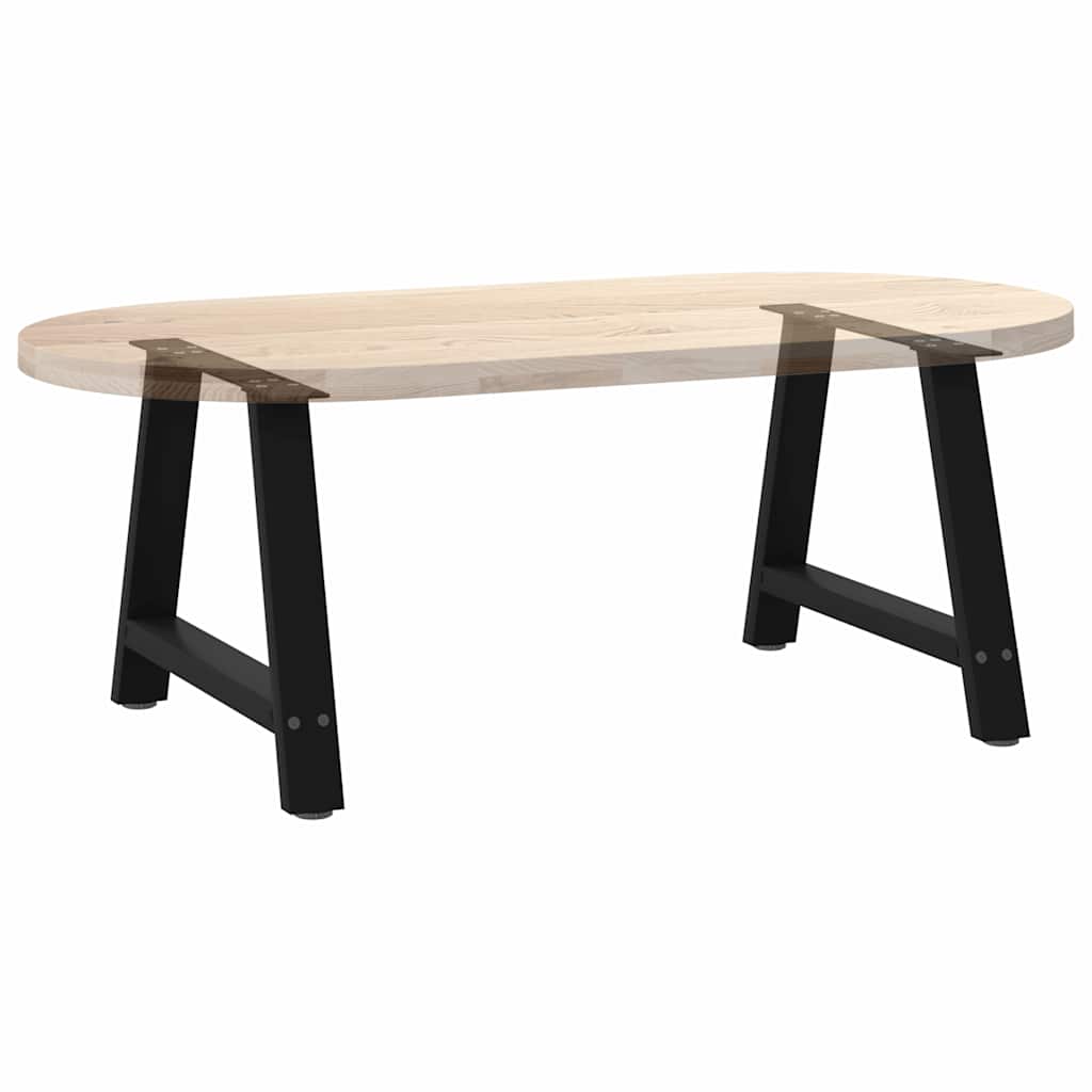 Salongbordben A-formet 2 stk svart 70 x (42-43) cm stål