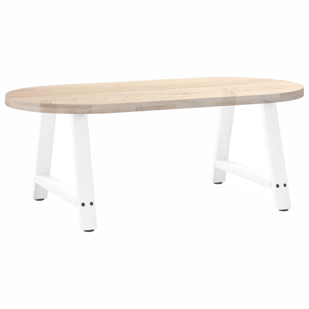 Salongbordben A-formet 2 stk hvit 70 x (42-43) cm stål