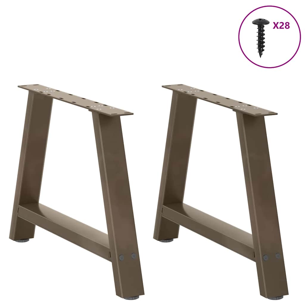 Salongbordben A-formet 2 stk 70 x (42-43) cm stål